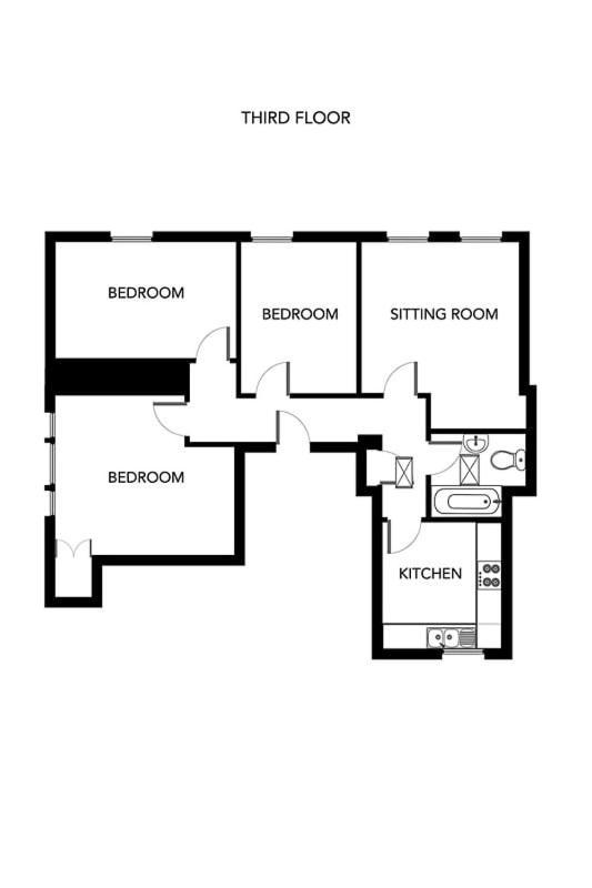 Beautiful Character 3 Bed City Centre Apartment Bath Eksteriør bilde